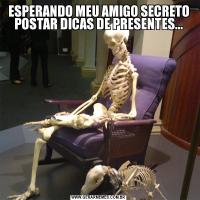 ESPERANDO MEU AMIGO SECRETO POSTAR DICAS DE PRESENTES...