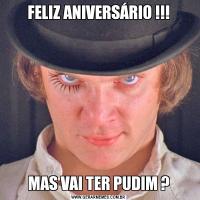FELIZ ANIVERSÁRIO !!!MAS VAI TER PUDIM ?