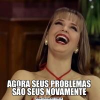 AGORA SEUS PROBLEMAS SÃO SEUS NOVAMENTE