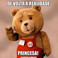 DE VOLTA A REALIDADEPRINCESA! 