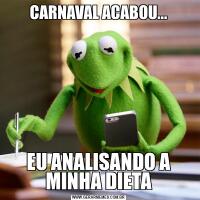 CARNAVAL ACABOU...EU ANALISANDO A MINHA DIETA