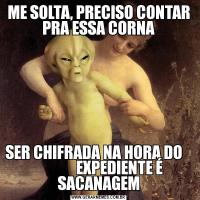 ME SOLTA, PRECISO CONTAR PRA ESSA CORNASER CHIFRADA NA HORA DO                  EXPEDIENTE É SACANAGEM