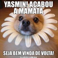 YASMIN! ACABOU A MAMATASEJA BEM VINDA DE VOLTA!