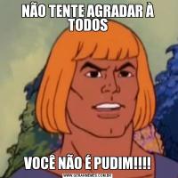 NÃO TENTE AGRADAR À TODOSVOCÊ NÃO É PUDIM!!!!