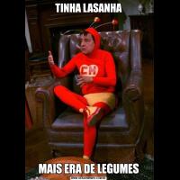 TINHA LASANHAMAIS ERA DE LEGUMES