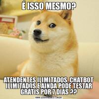 É ISSO MESMO?ATENDENTES ILIMITADOS, CHATBOT ILIMITADOS E AINDA PODE TESTAR GRÁTIS POR 7 DIAS ??