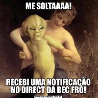 ME SOLTAAAA!RECEBI UMA NOTIFICAÇÃO NO DIRECT DA BEC FRÔ!