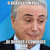 O BRASIL É UM PAÍS......DE BURROS E COVARDES KKK 