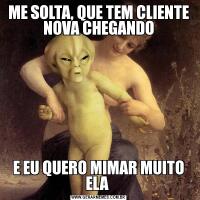 ME SOLTA, QUE TEM CLIENTE NOVA CHEGANDOE EU QUERO MIMAR MUITO ELA 
