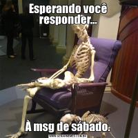 Esperando você responder...À msg de sábado.