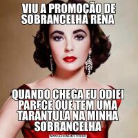  VIU A PROMOÇÃO DE SOBRANCELHA RENAQUANDO CHEGA EU ODIEI PARECE QUE TEM UMA TARÂNTULA NA MINHA SOBRANCELHA