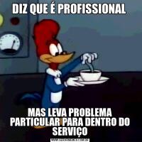 DIZ QUE É PROFISSIONAL MAS LEVA PROBLEMA PARTICULAR PARA DENTRO DO SERVIÇO