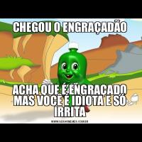 CHEGOU O ENGRAÇADÃOACHA QUE É ENGRAÇADO MAS VOCÊ É IDIOTA E SÓ IRRITA