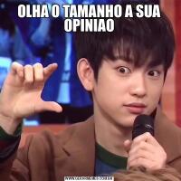 OLHA O TAMANHO A SUA OPINIAO