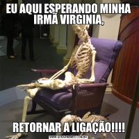 EU AQUI ESPERANDO MINHA IRMÃ VIRGINIA,RETORNAR A LIGAÇÃO!!!!