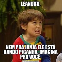 LEANDRO,NEM PRA JANJA ELE ESTÁ DANDO PICANHA, IMAGINA PRA VOCÊ 
