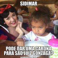 SIDIMARPODE DAR UMA CARONA PARA SÃO LUIZ GONZAGA?