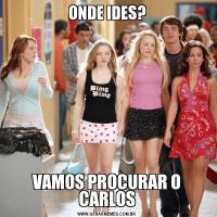 ONDE IDES?VAMOS PROCURAR O CARLOS