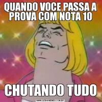 QUANDO VOCE PASSA A PROVA COM NOTA 10CHUTANDO TUDO