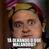 TÁ OLHANDO O QUE MALANDRO?