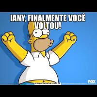 IANY, FINALMENTE VOCÊ VOLTOU!