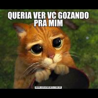 QUERIA VER VC GOZANDO PRA MIM