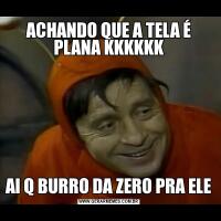 ACHANDO QUE A TELA É PLANA KKKKKKAI Q BURRO DA ZERO PRA ELE