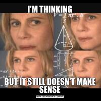 I'M THINKINGBUT IT STILL DOESN'T MAKE SENSE