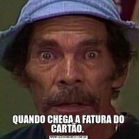 QUANDO CHEGA A FATURA DO CARTÃO. 
