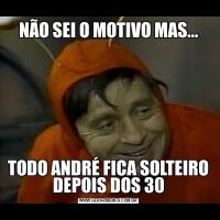 NÃO SEI O MOTIVO MAS...TODO ANDRÉ FICA SOLTEIRO DEPOIS DOS 30