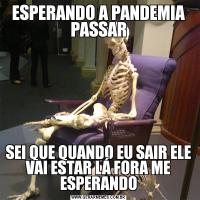 ESPERANDO A PANDEMIA PASSARSEI QUE QUANDO EU SAIR ELE VAI ESTAR LÁ FORA ME ESPERANDO