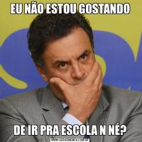 EU NÃO ESTOU GOSTANDODE IR PRA ESCOLA N NÉ?