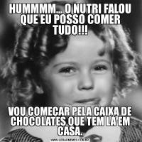 HUMMMM... O NUTRI FALOU QUE EU POSSO COMER TUDO!!!VOU COMEÇAR PELA CAIXA DE CHOCOLATES QUE TEM LÁ EM CASA.