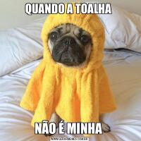 QUANDO A TOALHA NÃO É MINHA 