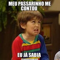 MEU PASSARINHO ME CONTOU EU JÁ SABIA 