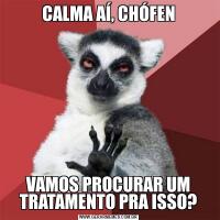 CALMA AÍ, CHÓFENVAMOS PROCURAR UM TRATAMENTO PRA ISSO?