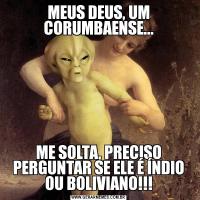 MEUS DEUS, UM CORUMBAENSE...ME SOLTA, PRECISO PERGUNTAR SE ELE É ÍNDIO OU BOLIVIANO!!!