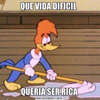 QUE VIDA DIFICIL QUERIA SER RICA