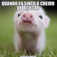 QUANDO EU SINTO O CHEIRO DE  AÇUCAR