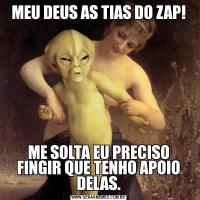 MEU DEUS AS TIAS DO ZAP!ME SOLTA EU PRECISO FINGIR QUE TENHO APOIO DELAS.