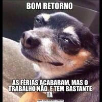 BOM RETORNO AS FÉRIAS ACABARAM, MAS O TRABALHO NÃO, E TEM BASTANTE TÁ 