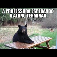 A PROFESSORA ESPERANDO O ALUNO TERMINAR