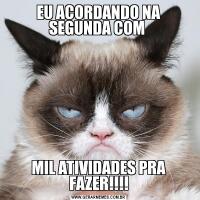 EU ACORDANDO NA SEGUNDA COM MIL ATIVIDADES PRA FAZER!!!!