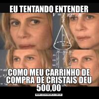 EU TENTANDO ENTENDERCOMO MEU CARRINHO DE COMPRA DE CRISTAIS DEU 500,00
