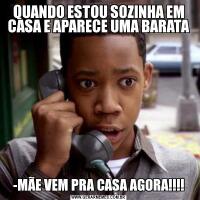 QUANDO ESTOU SOZINHA EM CASA E APARECE UMA BARATA-MÃE VEM PRA CASA AGORA!!!!