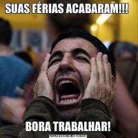 SUAS FÉRIAS ACABARAM!!! BORA TRABALHAR!