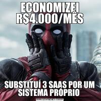 ECONOMIZEI R$4.000/MÊSSUBSTITUÍ 3 SAAS POR UM SISTEMA PRÓPRIO 