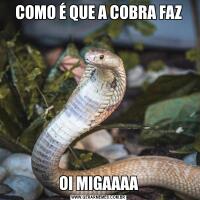 COMO É QUE A COBRA FAZOI MIGAAAA