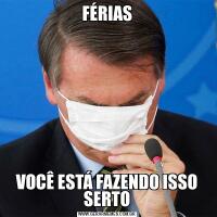 FÉRIASVOCÊ ESTÁ FAZENDO ISSO SERTO
