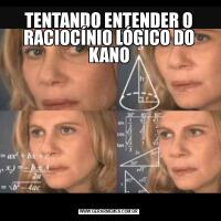 TENTANDO ENTENDER O RACIOCÍNIO LÓGICO DO KANO
